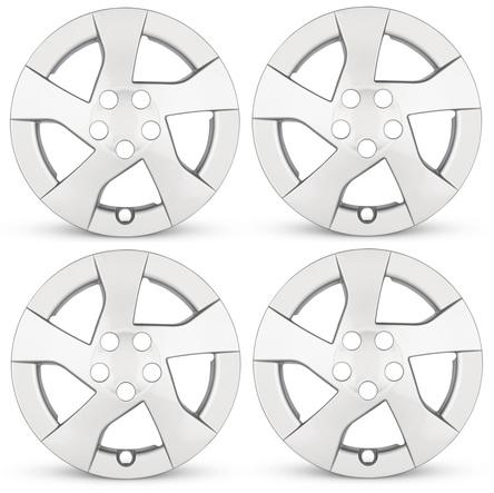2010-2011 Toyota Prius Four Piece Set Silver Wheel Cover Caps / Hubcaps